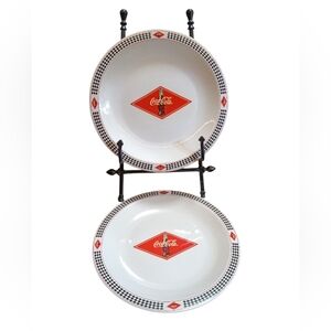 2 Vintage Coca Cola By Gibson Plates 10.5" No Chips Or Scratches